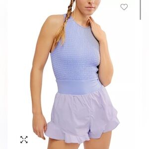 New Free People Movement Breathless Sleeveless Romper women Twilight Violet  M